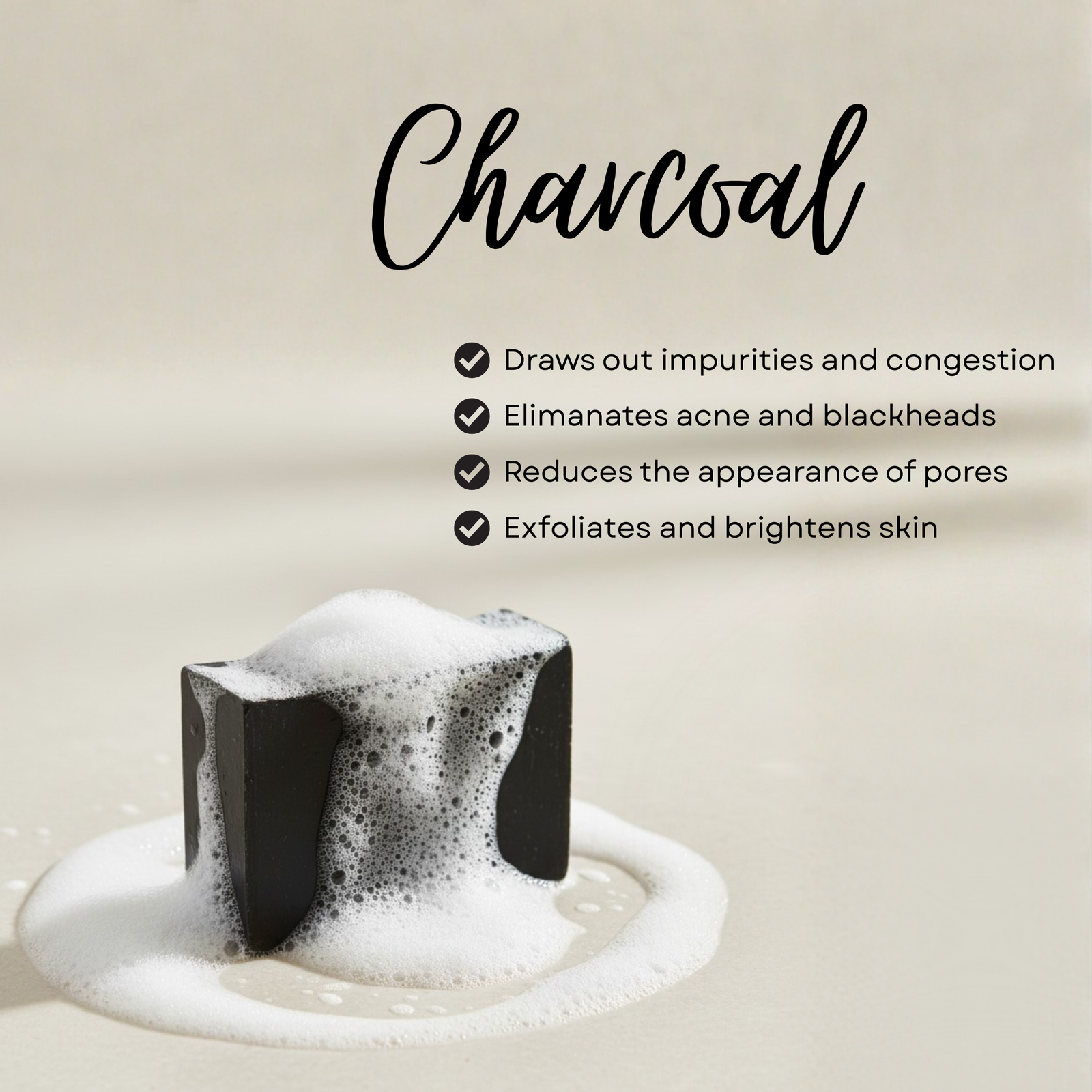 Charcoal Detoxifying & Purifying Face & Body Bar 4.4 Oz / 125g