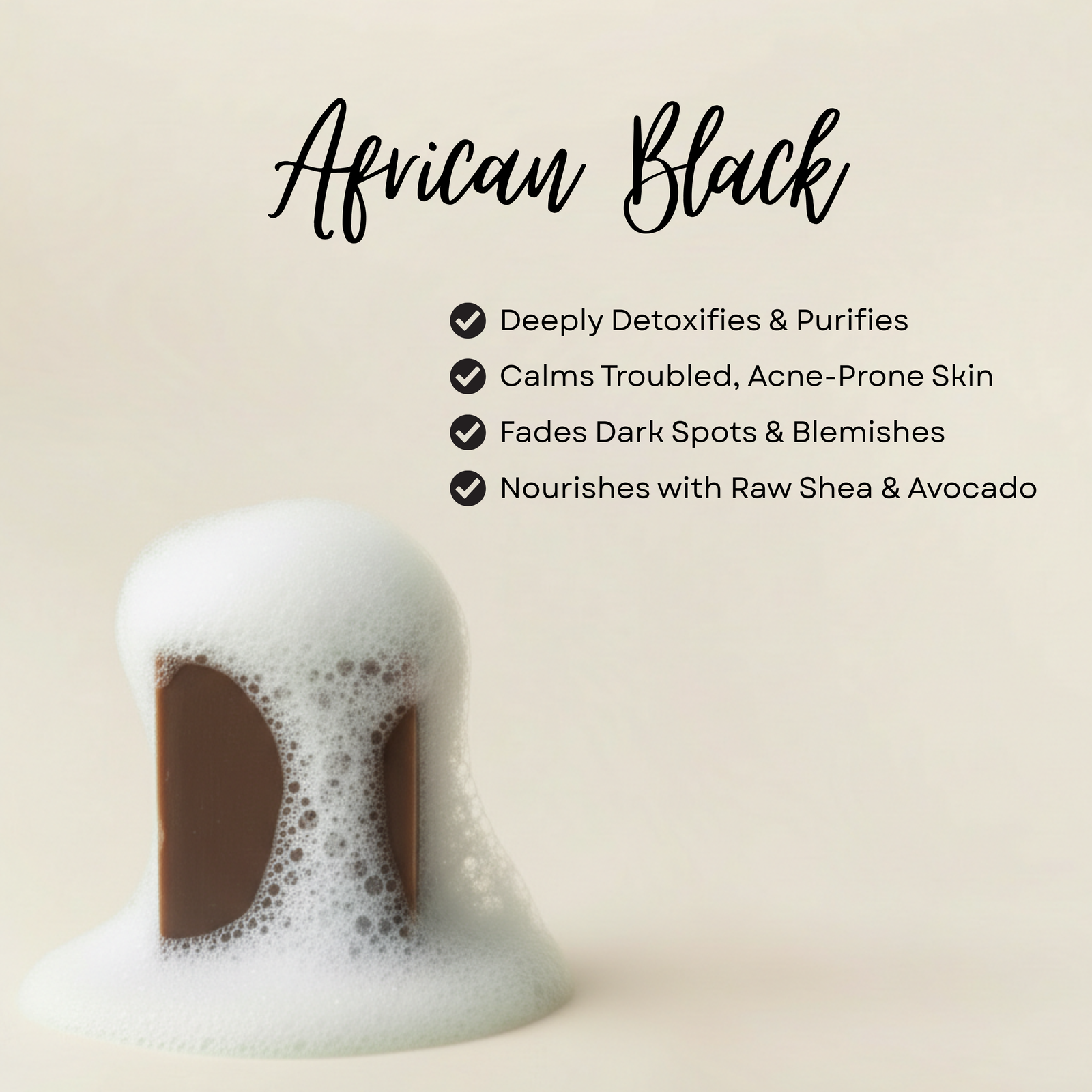 African Black Soap Deep & Traditional Face & Body Bar  4.4 Oz / 125g