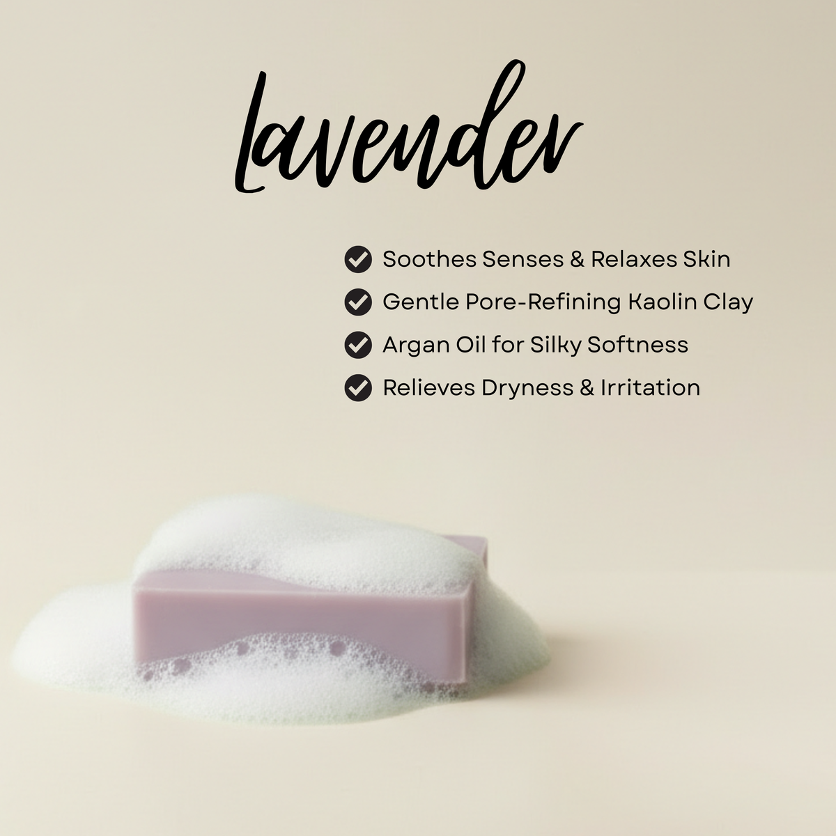 Lavender Calming &amp; Fresh Face &amp; Body Bar 4.4 Oz / 125g