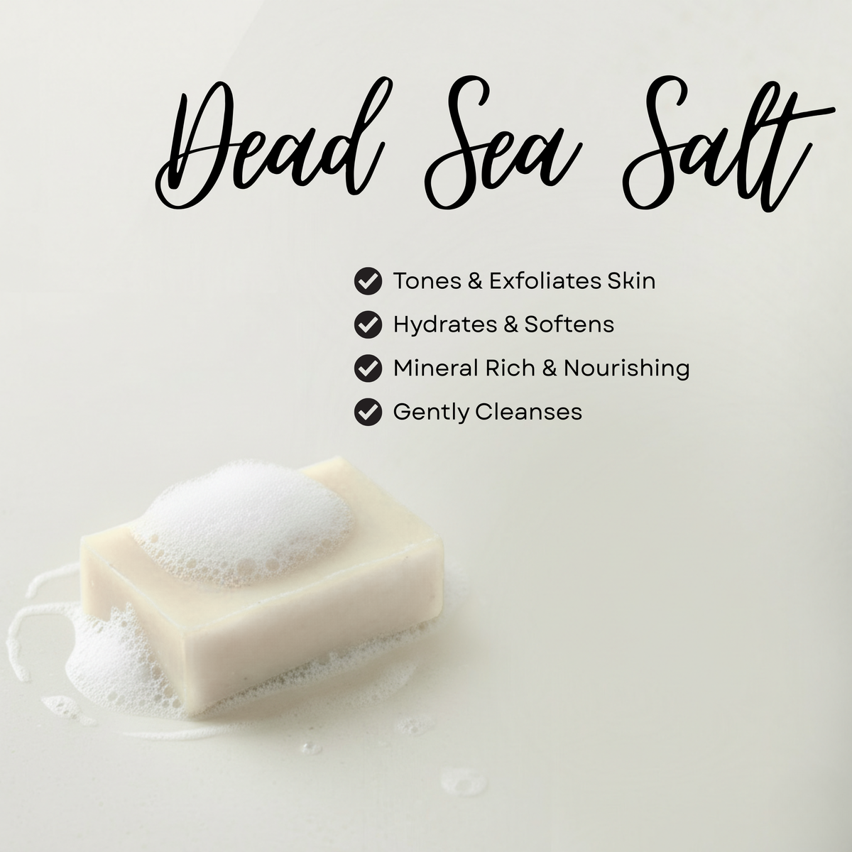 Dead Sea Salt   Cleansing &amp; Hydrating Face &amp; Body Bar 4.4 Oz / 125g
