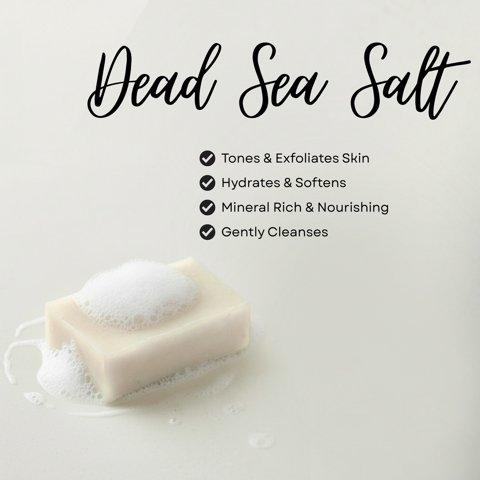 Dead Sea Salt   Cleansing & Hydrating Face & Body Bar 4.4 Oz / 125g